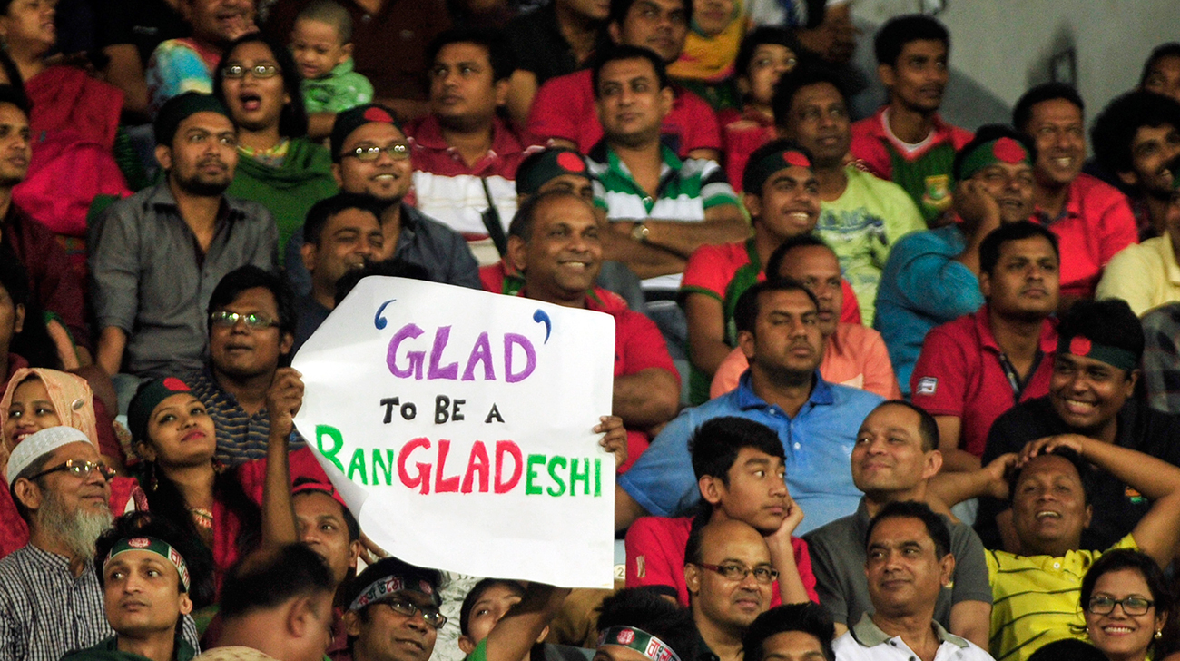 Fans at Mirpur Stadium