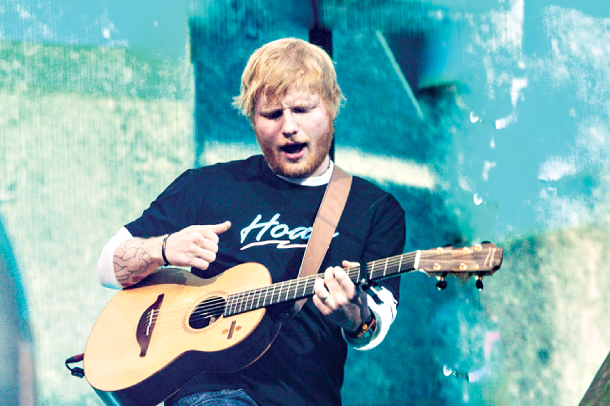 Ed Sheeran sings for England team