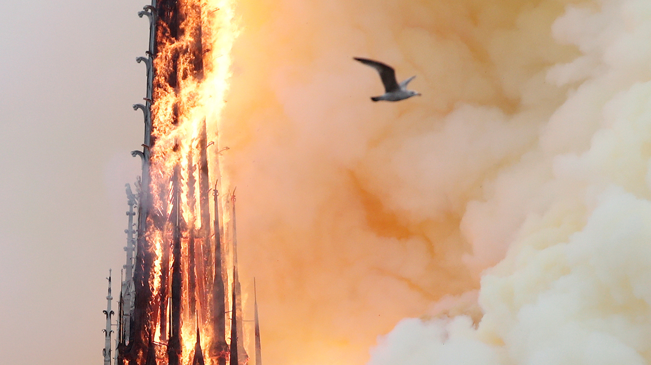 Macron pledges to rebuild Notre-Dame Cathedral