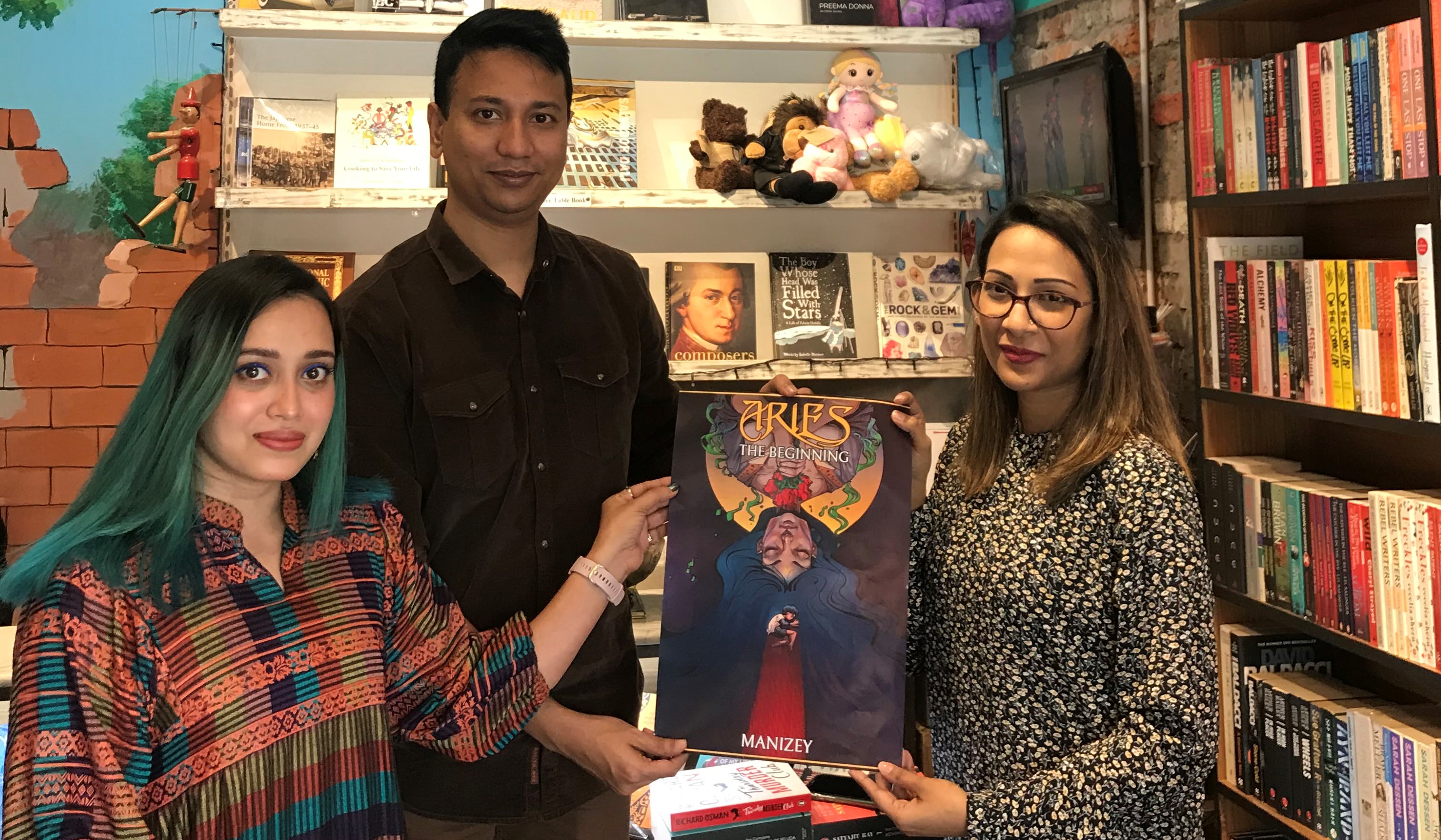 Scavenger hunt and cover reveal for debut novel  ‘Aries: The Beginning’ at Bookworm Bangladesh 