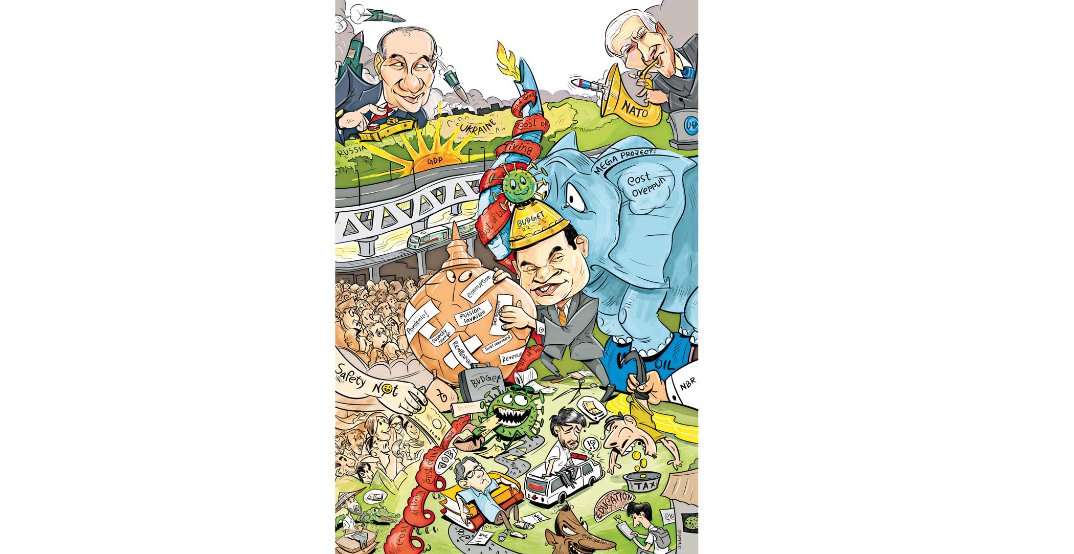 Bangladesh National Budget 2022-23 cartoon