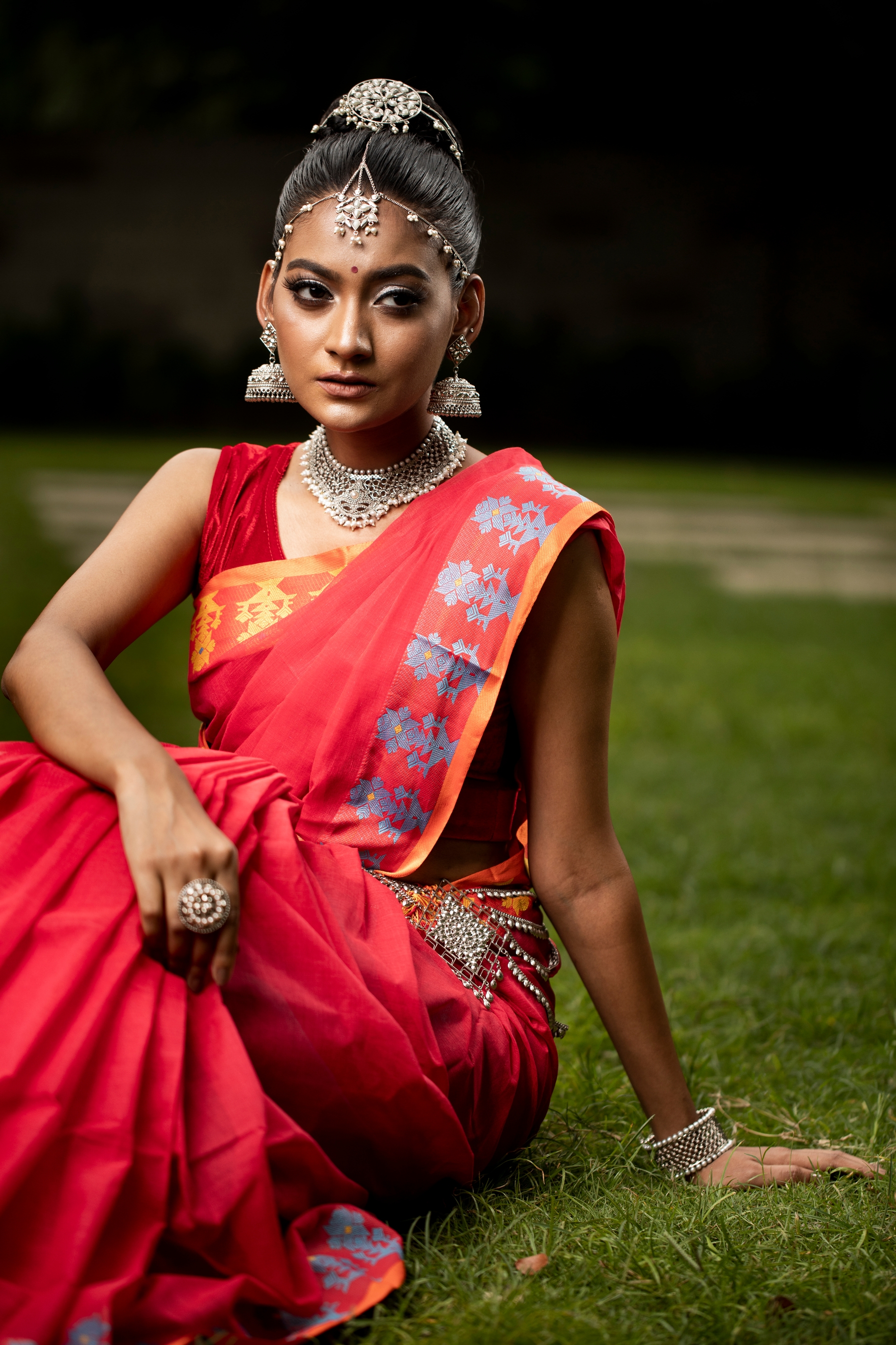 Monsoon wedding bride orange