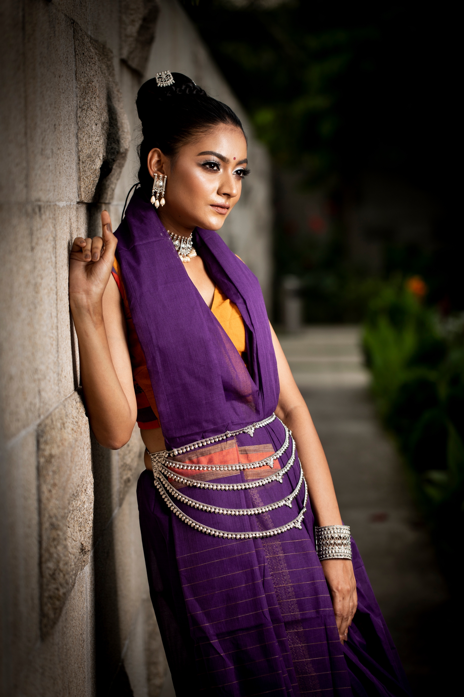Monsoon wedding bride purple