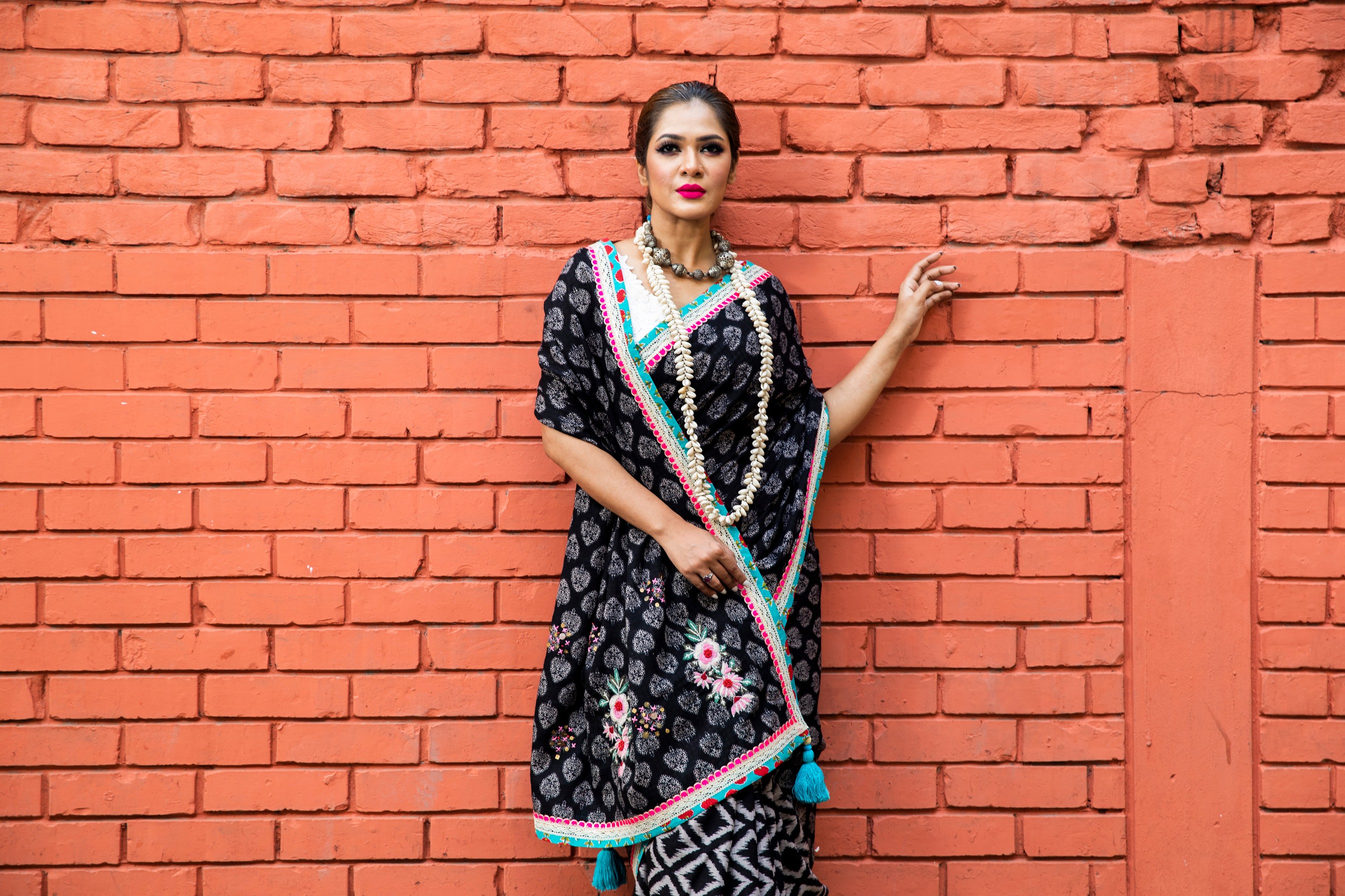 black sari