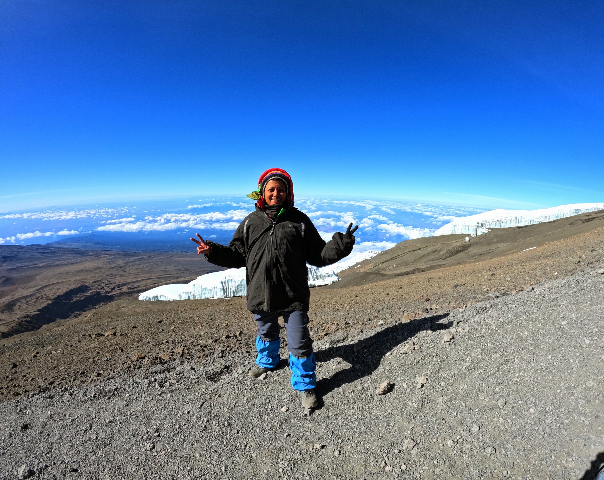 Mount Kilimanjaro summit pose