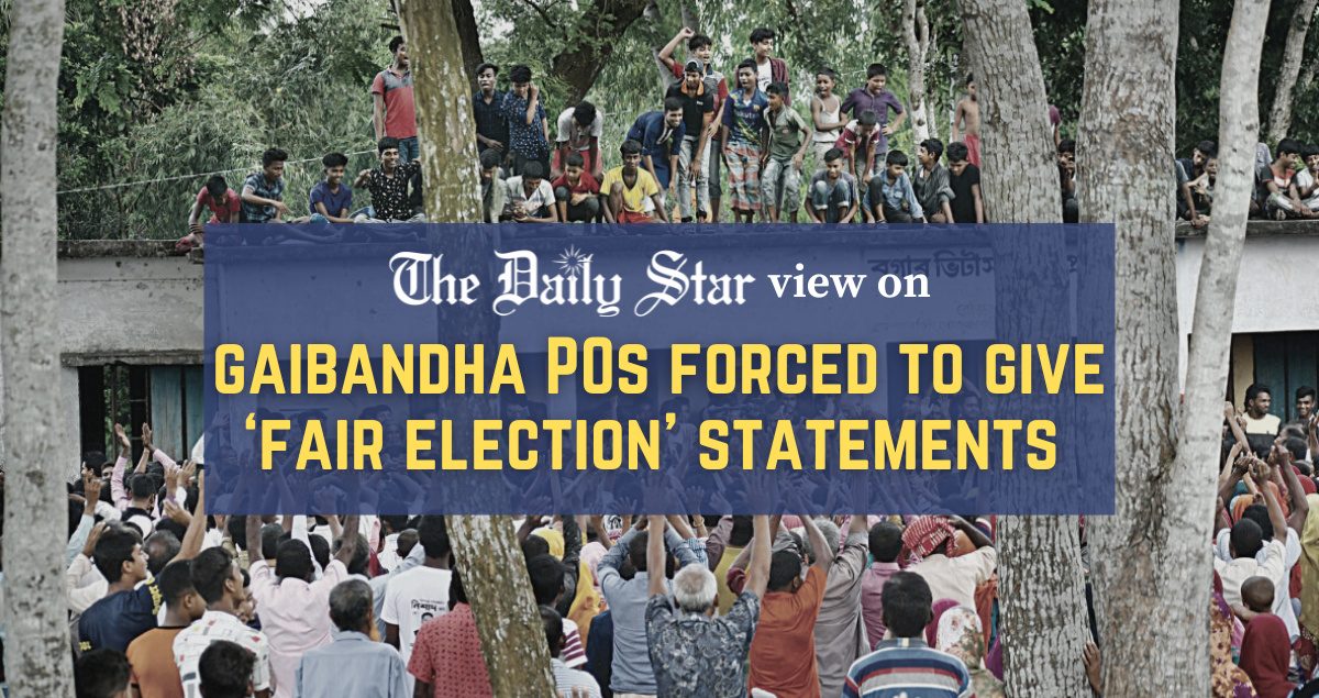 'Fair' statements cannot change the reality of Gaibandha by-poll   