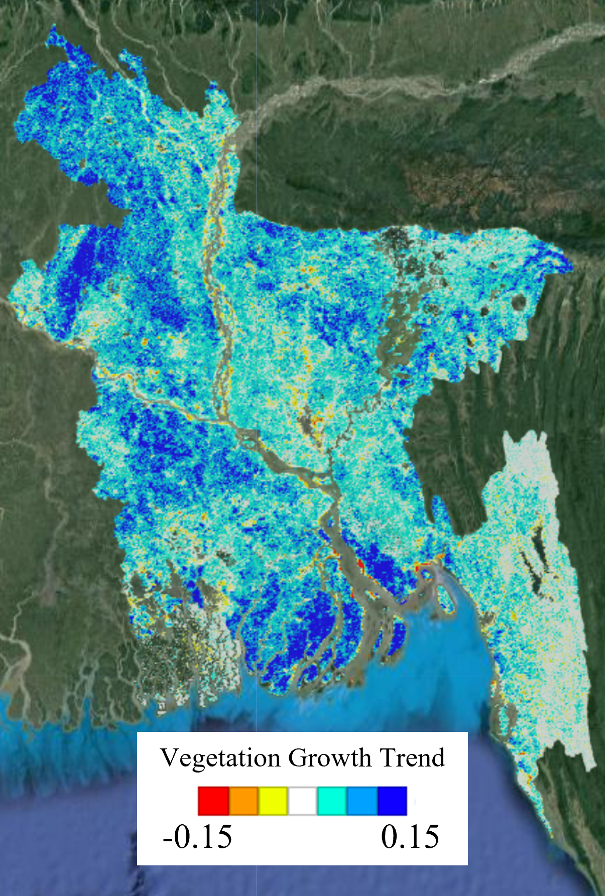 Bangladesh vegetation trend