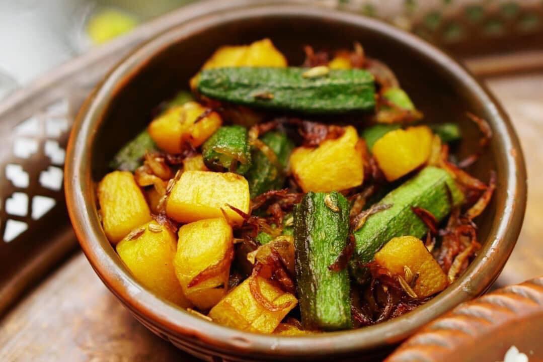 pumpkin and okra fry Vegan recipes you can try