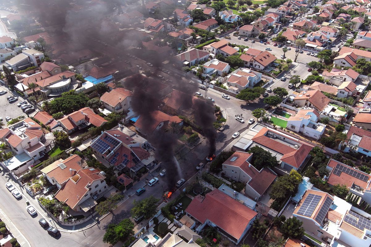 Hamas rocket attack on southern Israel
