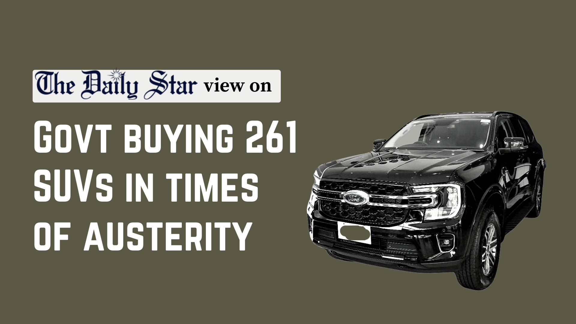SUVs for the sake of a fair election?