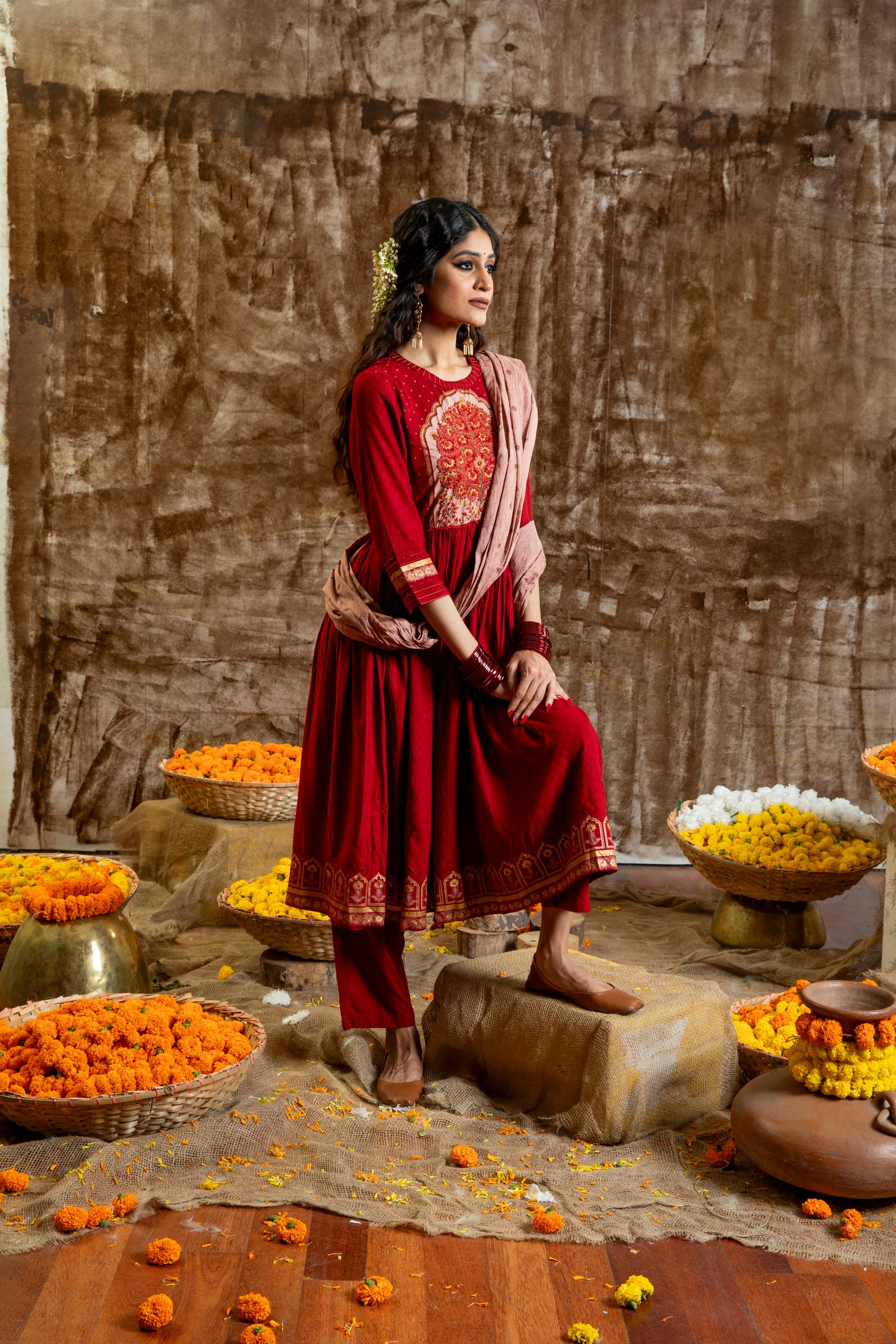 Vibrant colours of Puja celebrations