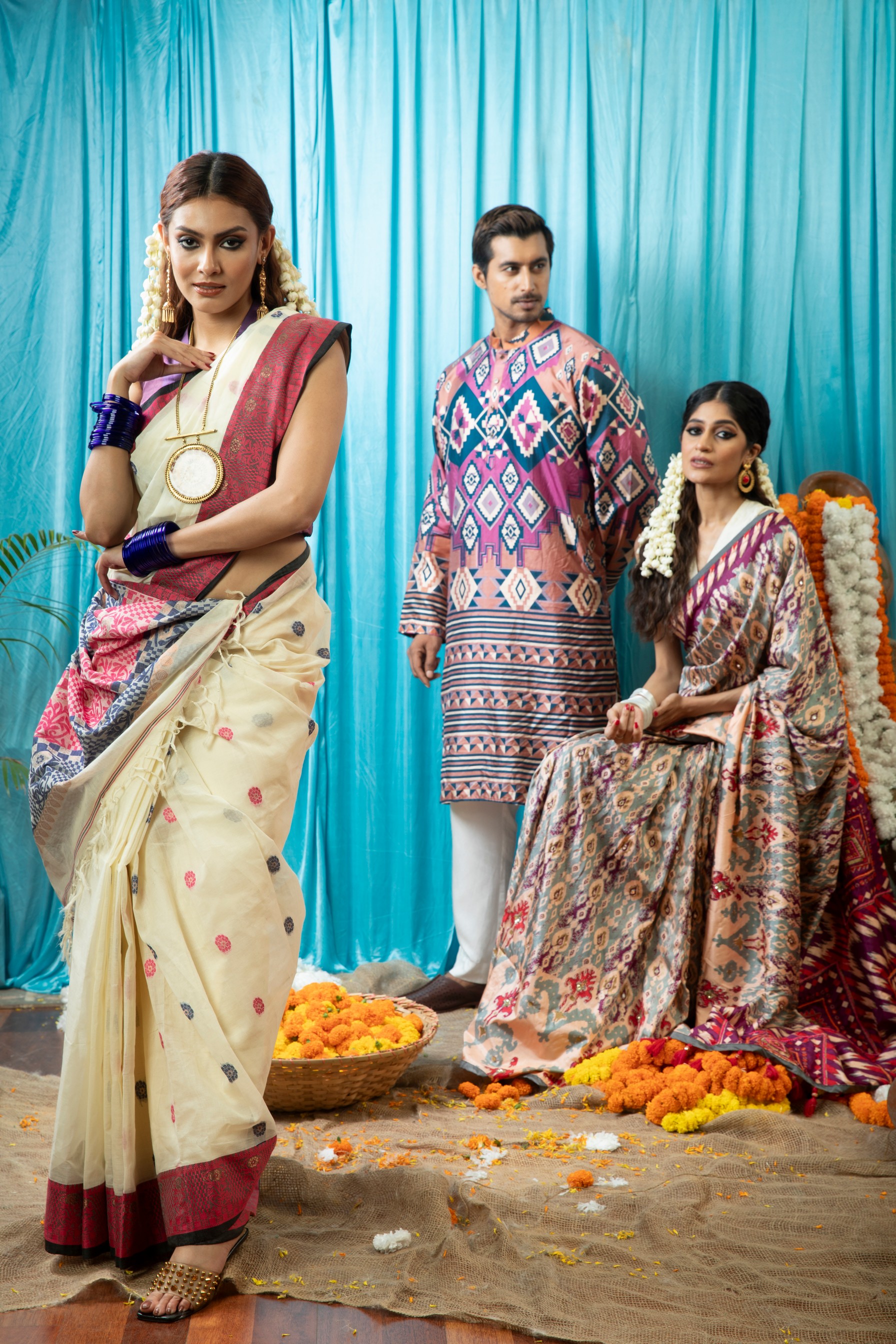 Vibrant colours of Puja celebrations