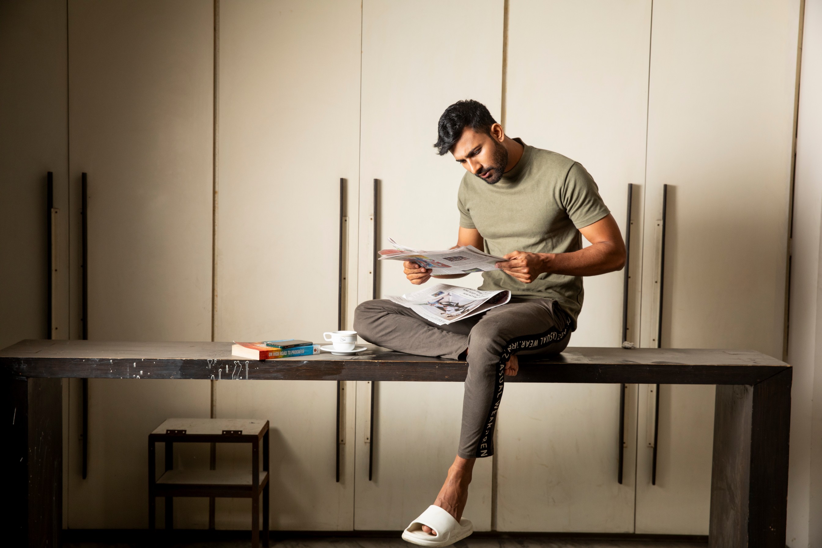 man's sweatpants