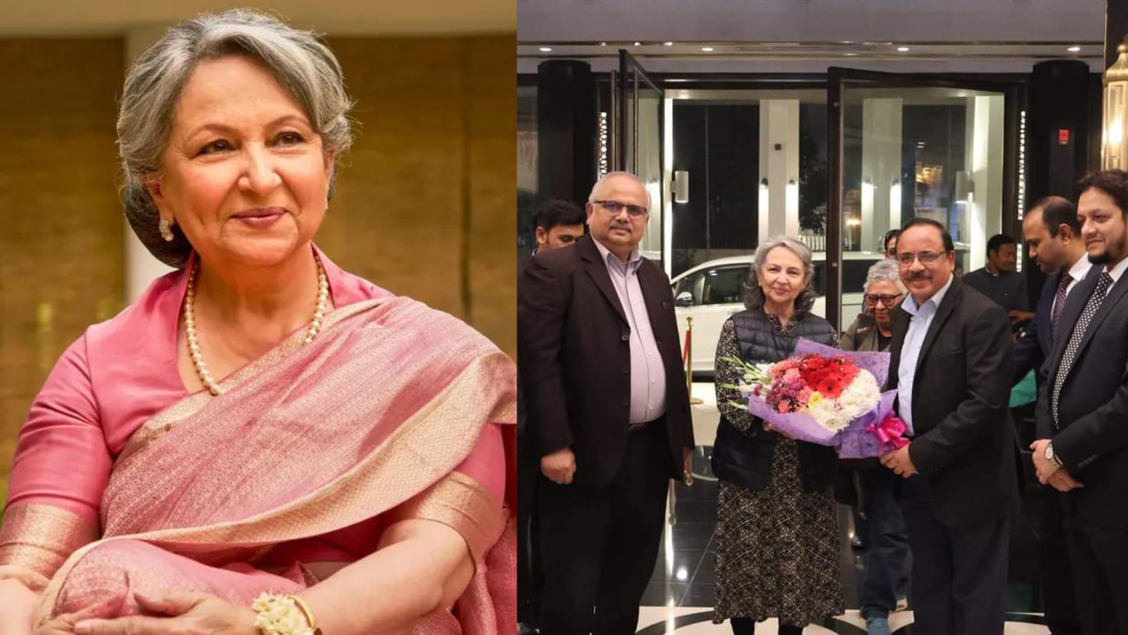 Sharmila Tagore arrives in Dhaka 