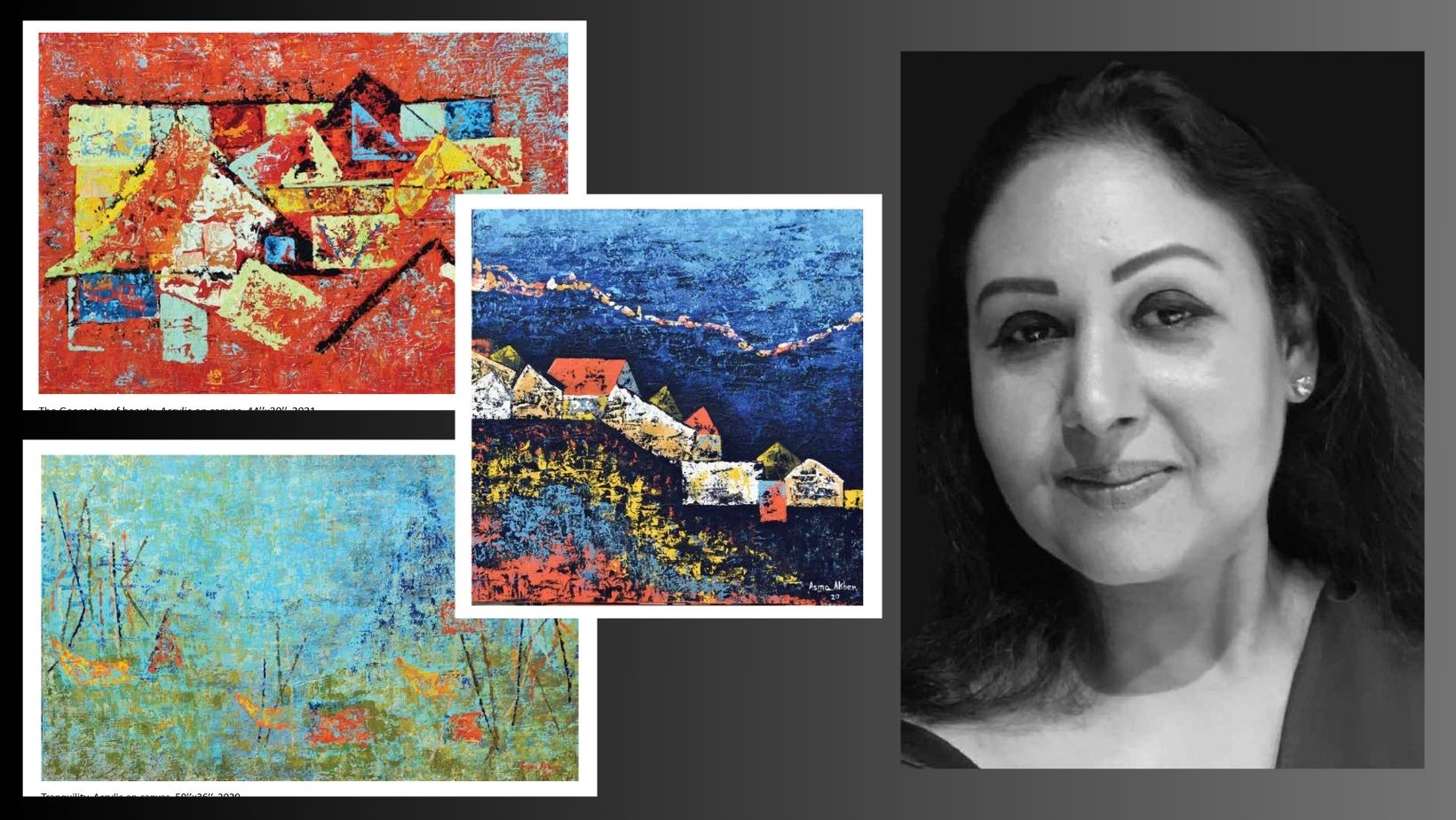 Asma Akber’s solo exhibition: An affair of vivid hues and enigmatic shapes