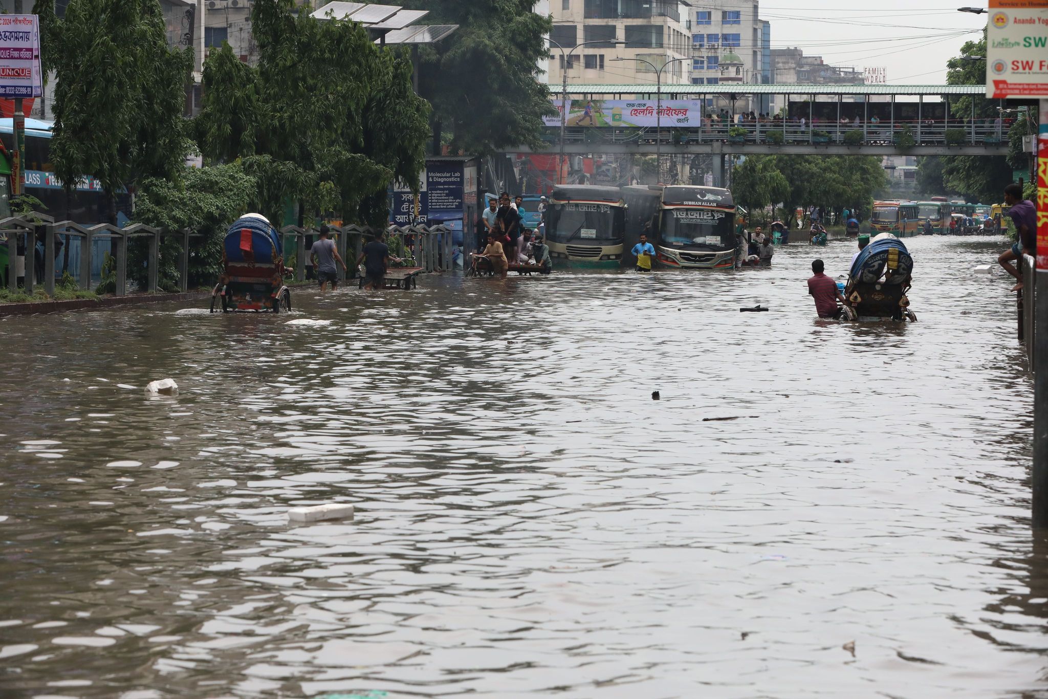 waterlogged areas of Dhaka