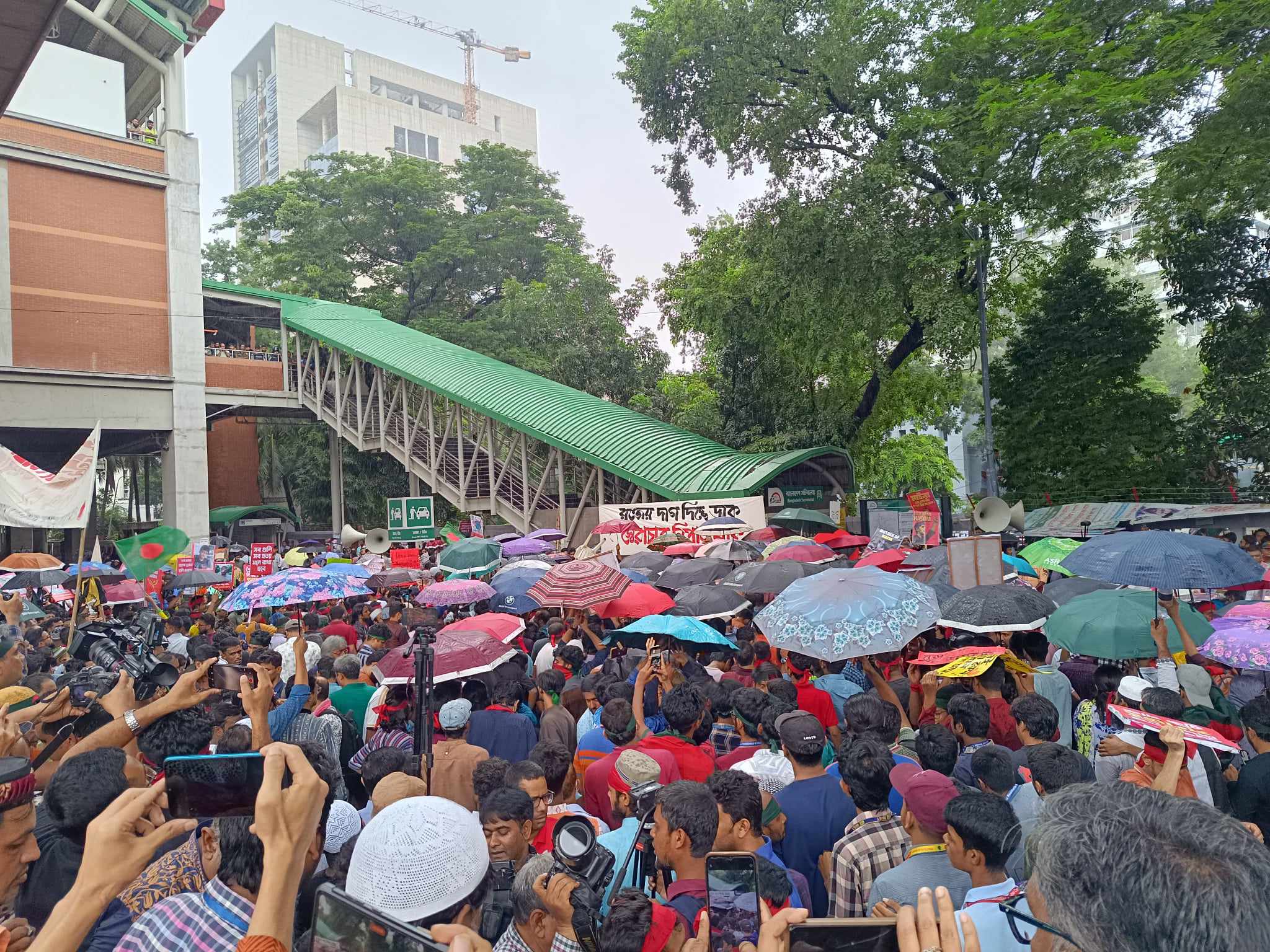 march from National Press Club to Shaheed Minar