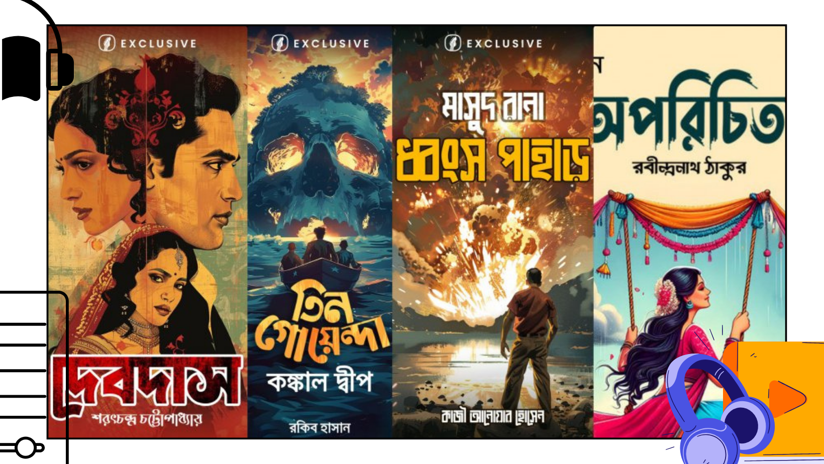 Audiobooks of ‘Devdas,’ ‘Masud Rana’ now on Shadhin Music