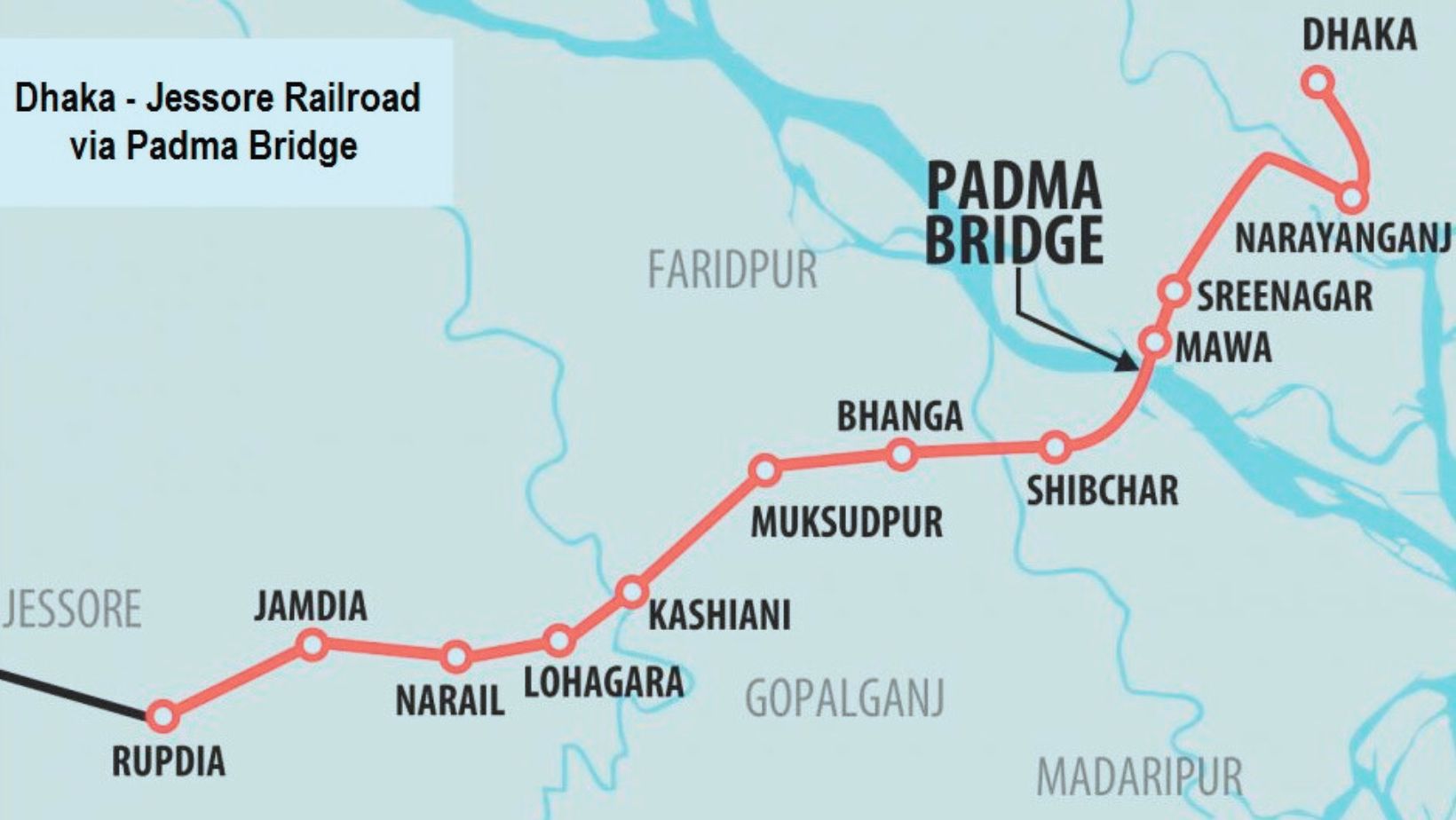 Dhaka Jashore rail route.jpg