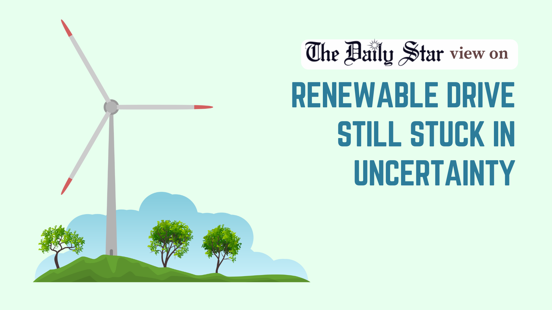 Don't push renewable energy transition into the distant future