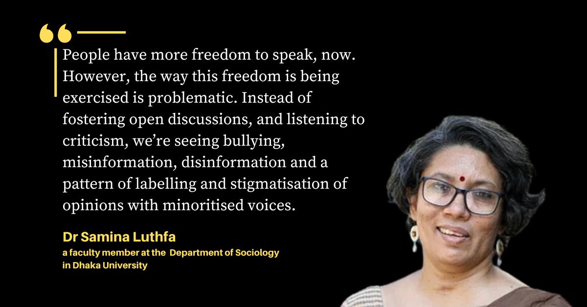 'A truly democratic society must not suppress differing opinions'