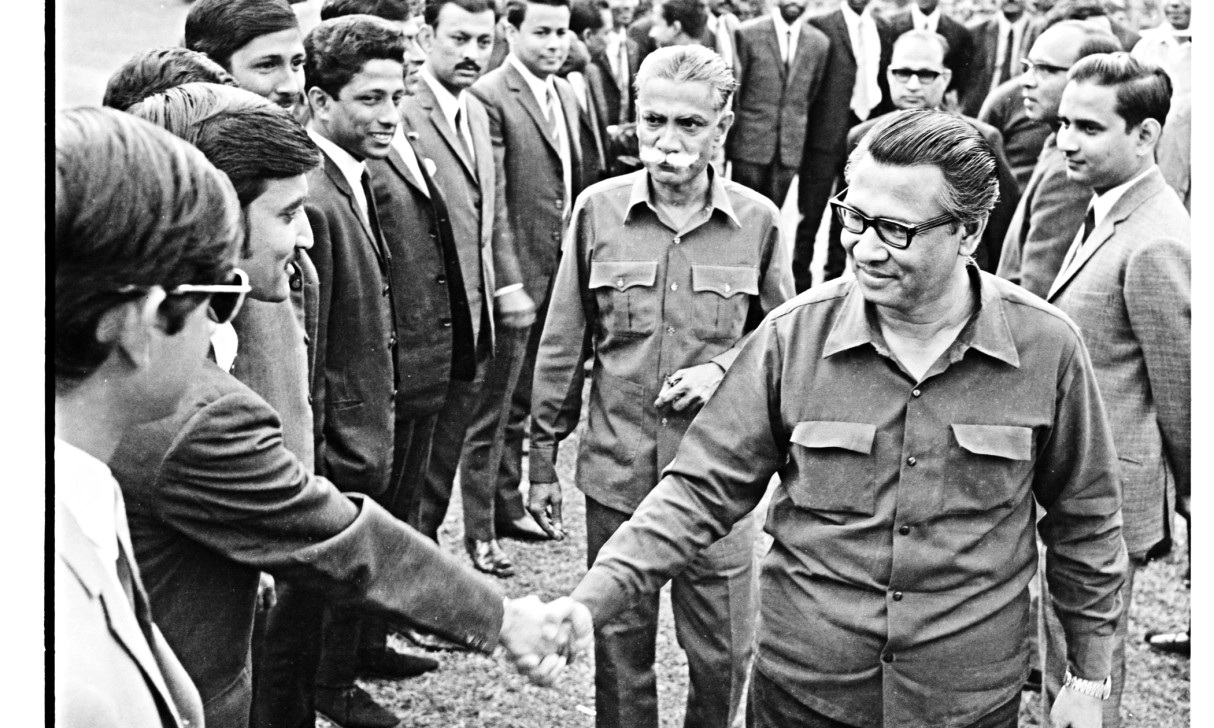 Tajuddin Ahmad meeting freedom fighters
