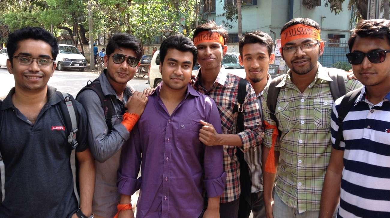 Young people in Dhaka