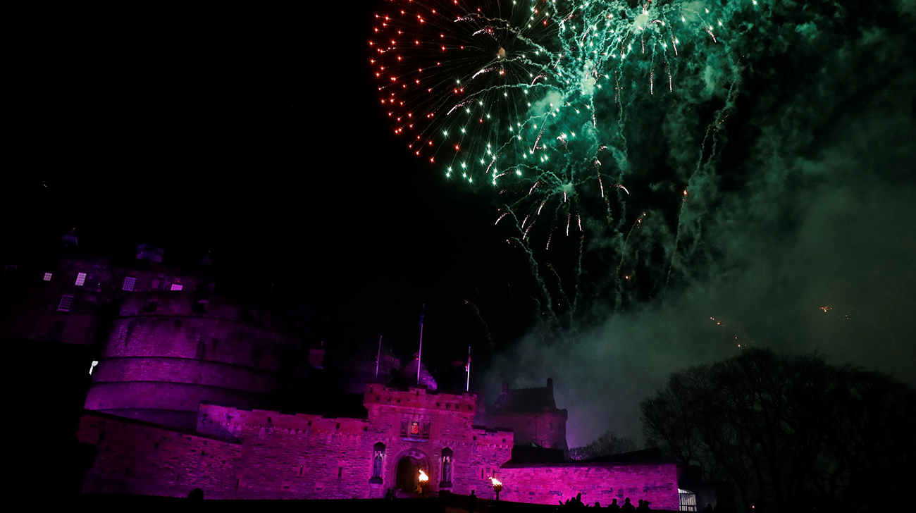 Welcoming Moments of Happy New Year 2018 in Scotland