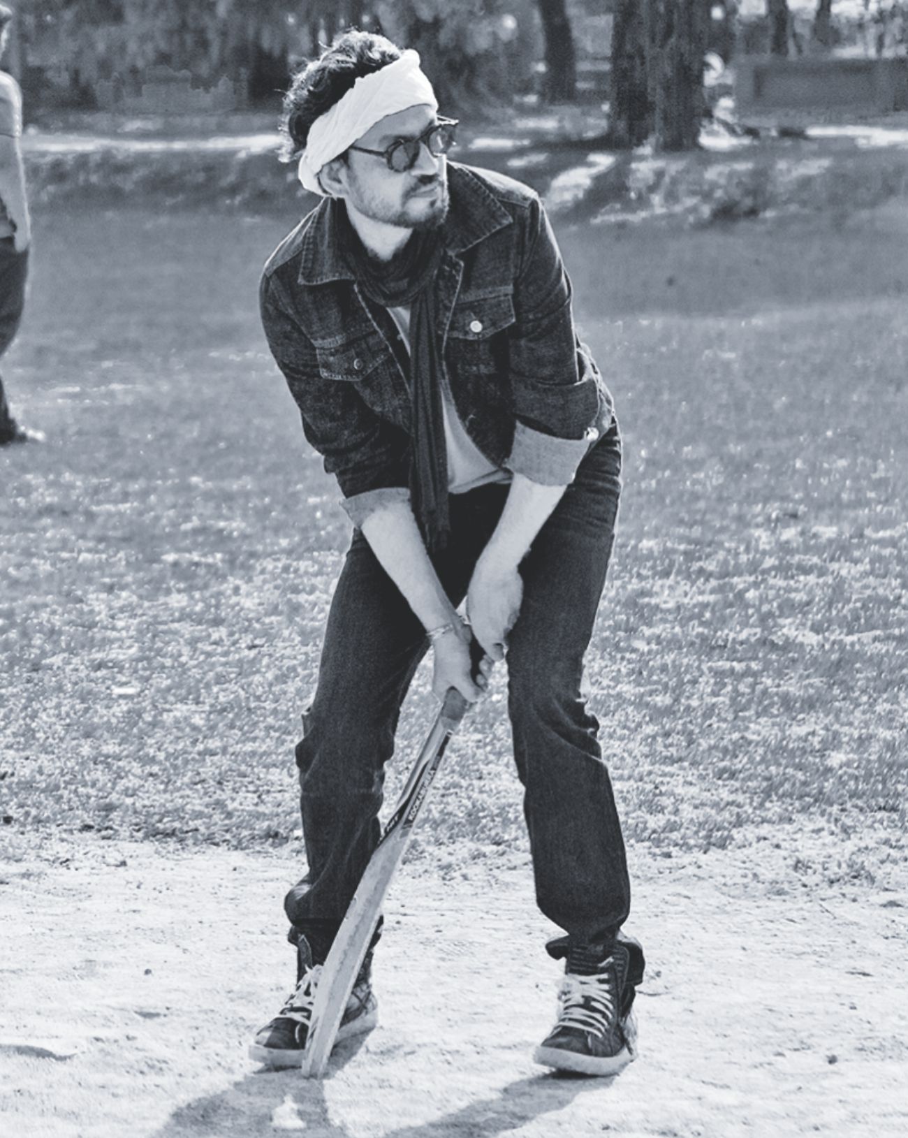 Irrfan Khan during a break from shooting
