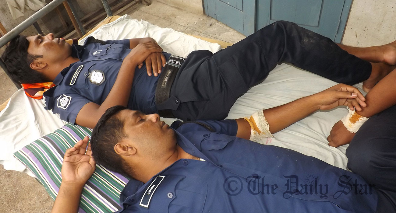 Injured police officers