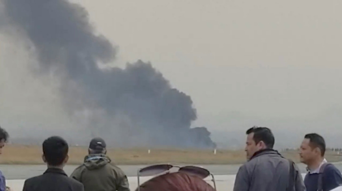 US-Bangla plane crash photos