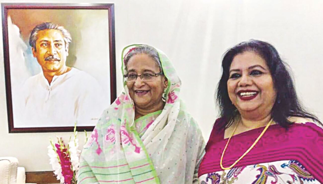 Prime Minister Sheikh Hasina and Prominent singer Runa Laila