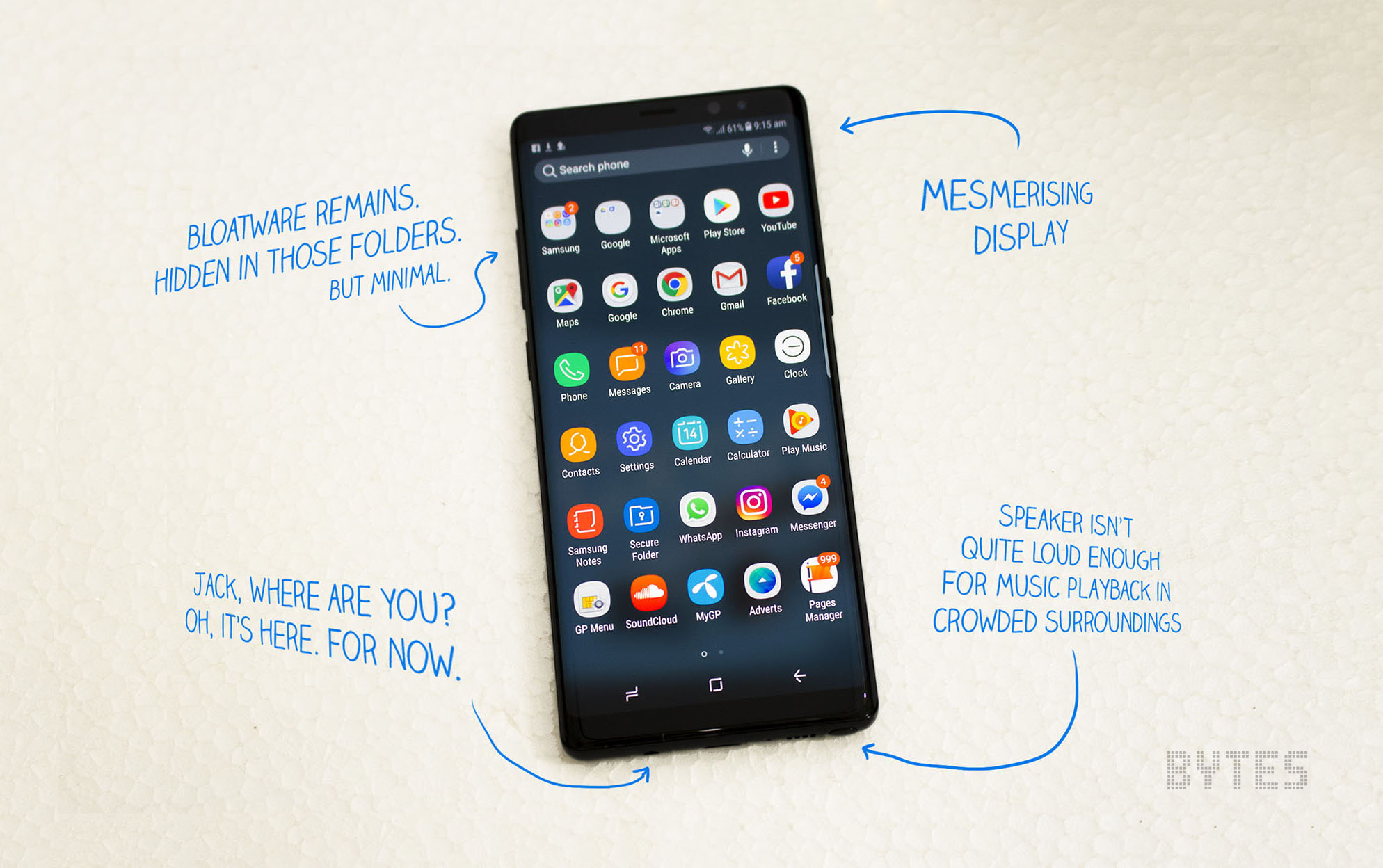 Samsung Note8 pros and cons