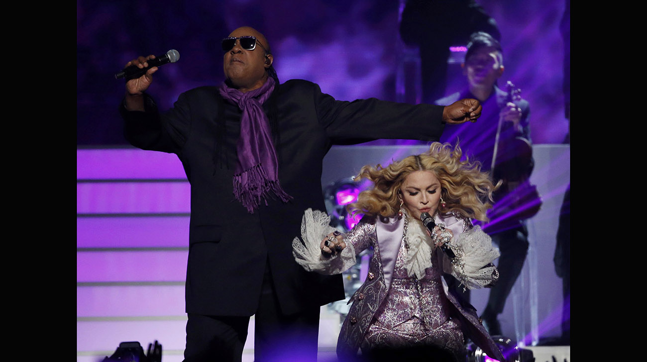 Stevie Wonder and Madonna 