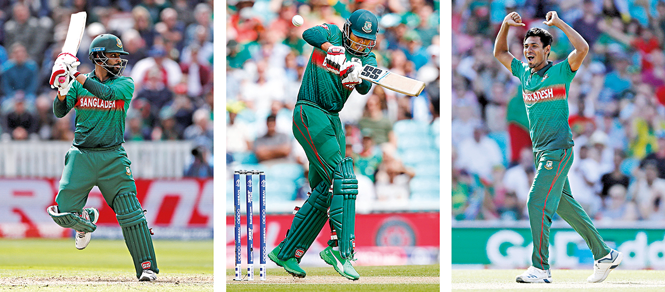 Tamim Iqbal, Soumya Sarkar, Mustafizur Rahman