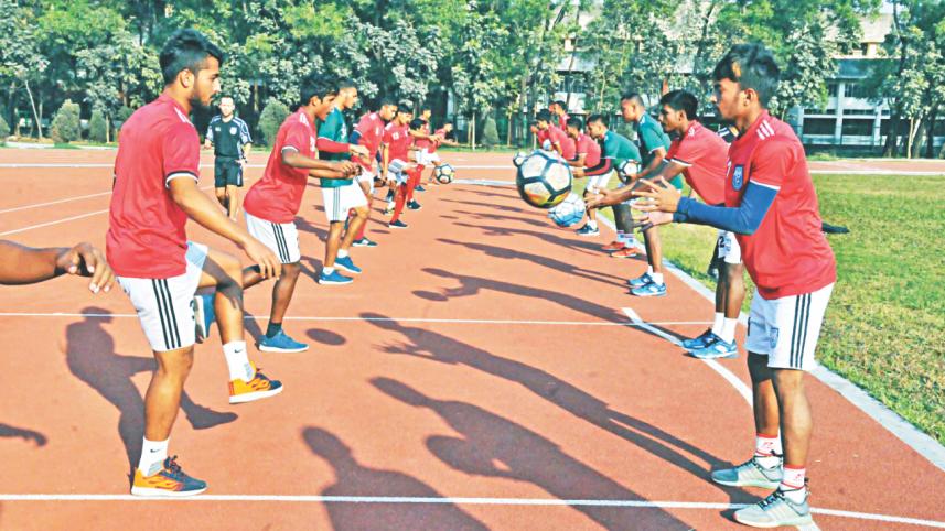 Bangladesh vs Laos football match
