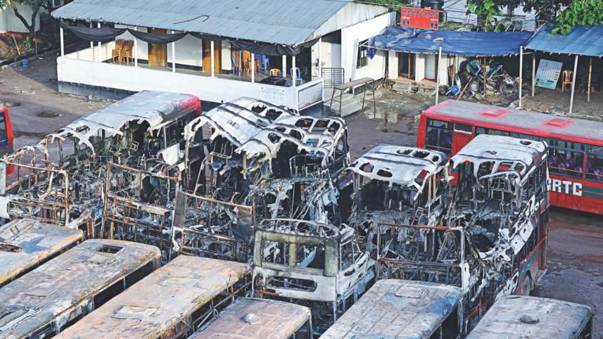 BRTC buses gutted in mysterious fire