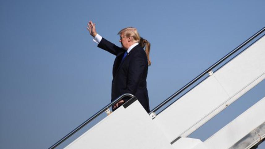 US President Donald Trump and First Lady Melania 