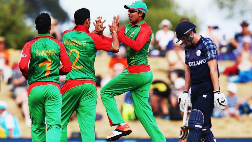 Mashrafe draws first blood