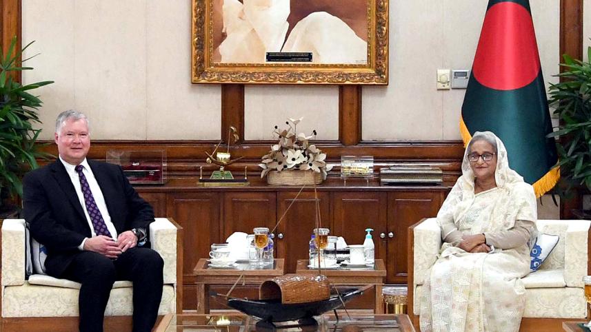 Prime Minister Sheikh Hasina with US deputy secretary of state