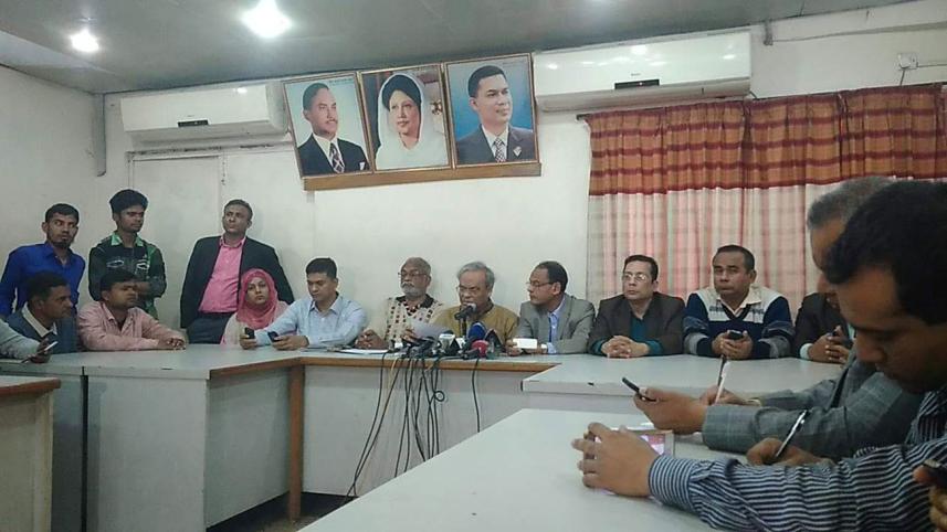 Rizvi is speaking at a press conference arranged at BNP’s Nayapaltan central office 