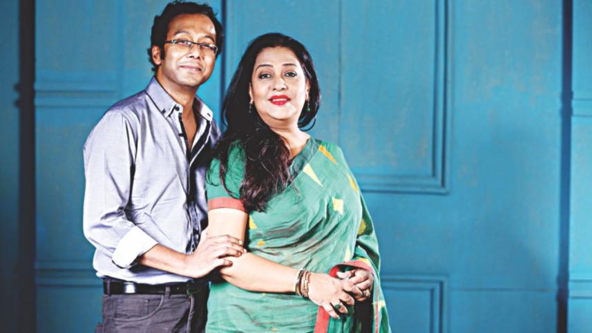 Suborna Mustafa and director Badrul Anam Saud