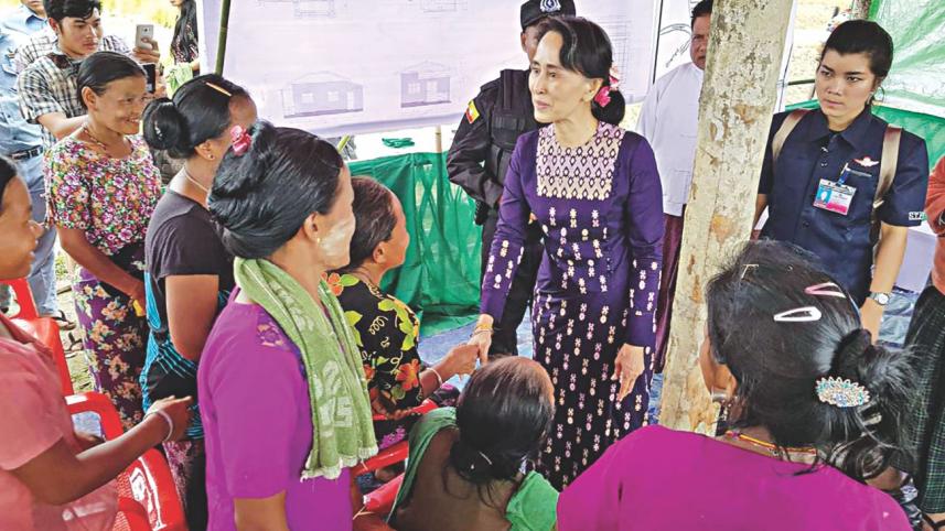 Suu Kyi Visits Rakhine Finally...