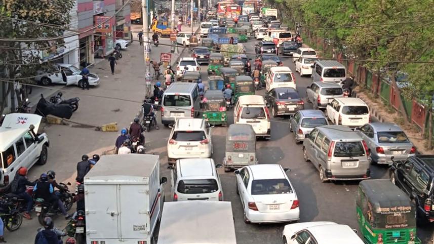 traffic jam in dhaka