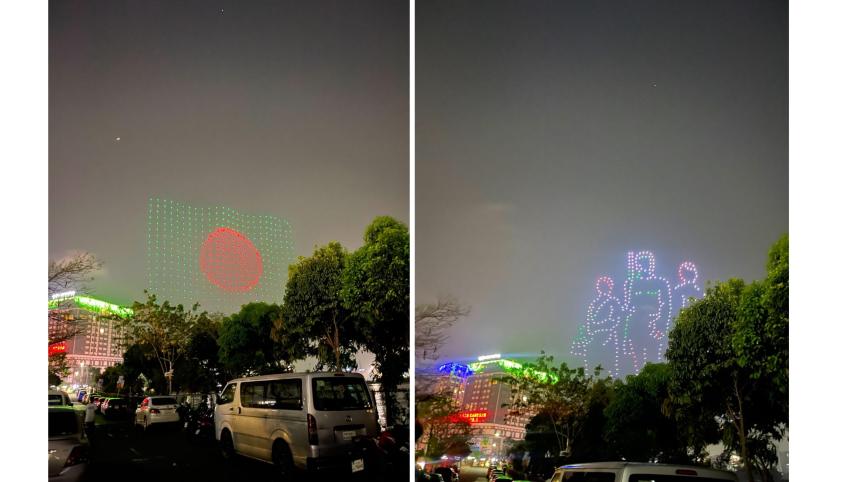 Dhaka gets first ever drone show over Hatirjheel 