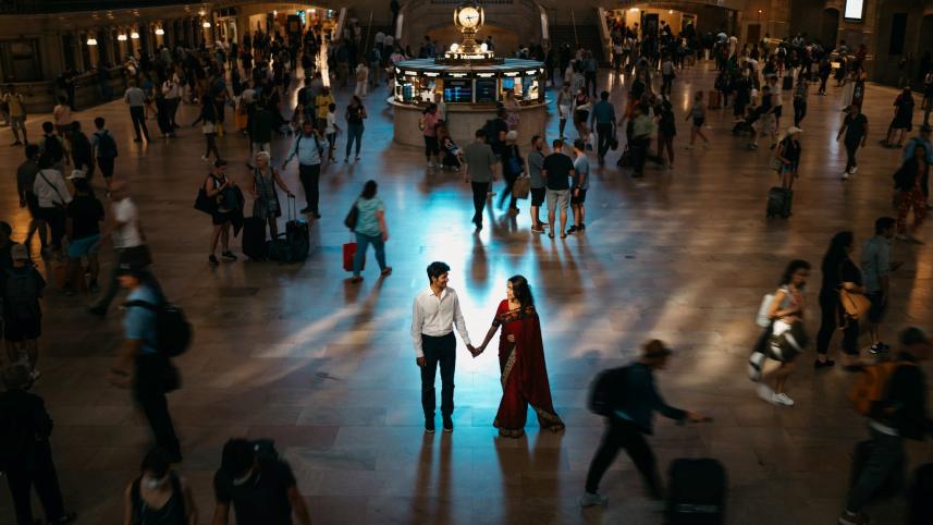 train station wedding