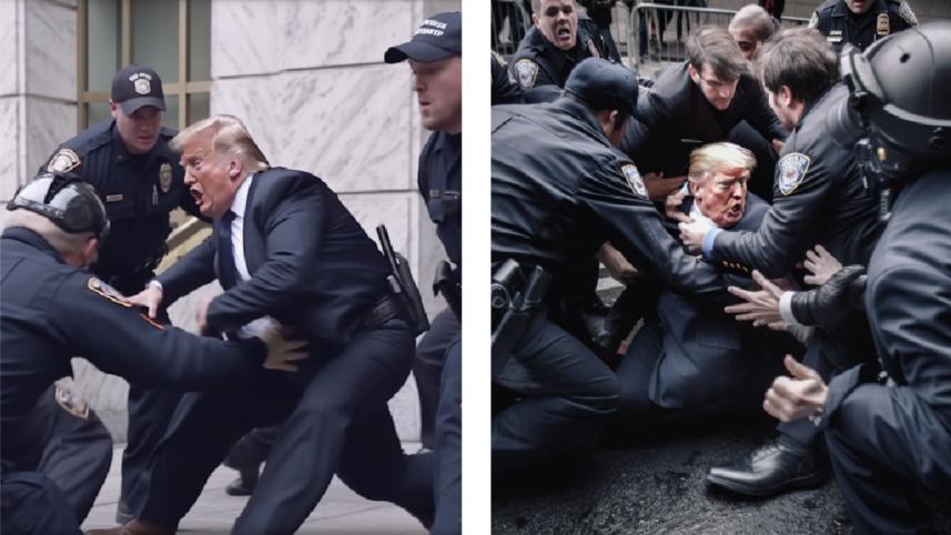 Fake AI-generated images of former US President Donald Trump