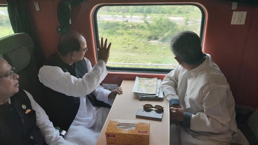 first train trial on Padma Bridge