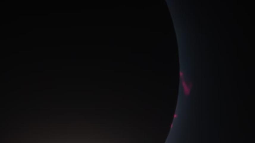 Baily's beads during solar eclipse 2024