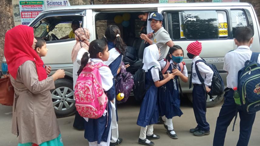 tech based student transport in Bangladesh